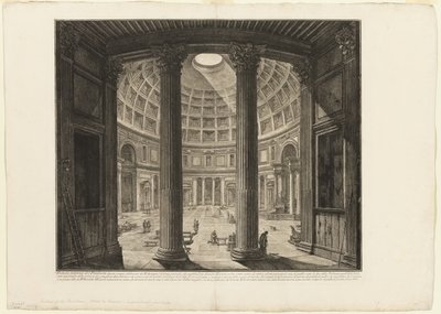 Vista Interna del Pantheon, da Vedute di Roma da Giovanni Battista Piranesi