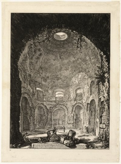 Vista interna del cosiddetto Tempio della Tosse, dalle Vedute di Roma da Giovanni Battista Piranesi