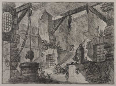 Invenzioni Capric di Carceri; Hind 13, Primo Stato di Tre, c.1749 da Giovanni Battista Piranesi