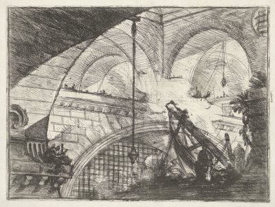 Prigione con impianto di sollevamento da Giovanni Battista Piranesi
