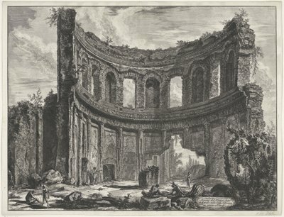 Piccolo palazzo nella Villa Adriana a Tivoli da Giovanni Battista Piranesi