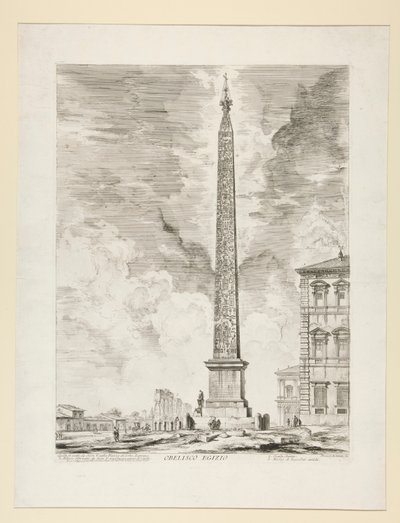 Obelisco egizio, da Vedute di Roma da Giovanni Battista Piranesi