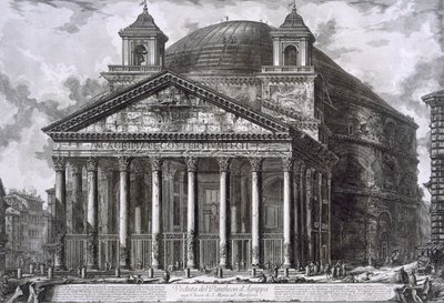 Pantheon di Agrippa, Roma (incisione) da Giovanni Battista Piranesi