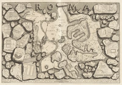 Pianta di Roma disegnata con la situazione di tutti i monumenti antichi da Giovanni Battista Piranesi