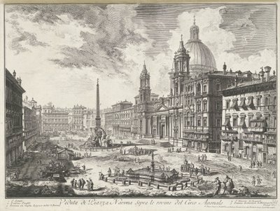 Piazza Navona a Roma (vedute di Roma disegnate e incise da Giambattista Piranesi) da Giovanni Battista Piranesi