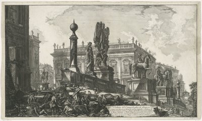 Piazza del Campidoglio vista da sinistra da Giovanni Battista Piranesi