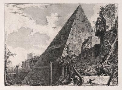 Piramide di C. Cestio, da Vedute di Roma da Giovanni Battista Piranesi