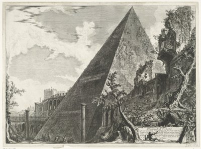 Piramide di Cestio a Roma da Giovanni Battista Piranesi