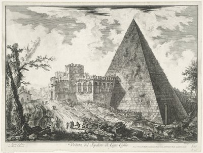 Piramide di Cestio a Roma da Giovanni Battista Piranesi
