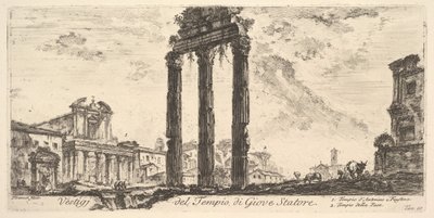 Rovine del Tempio di Giove Statore Giove il Sostenitore, ca. 1748 da Giovanni Battista Piranesi