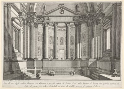 Sala colonnata secondo l