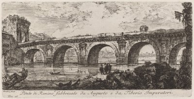 Ponte di Rimino fabbricato da Augusto e da Tiberio imperatore da Giovanni Battista Piranesi