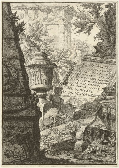 Prima parte di architetture e prospettive (Prima edizione, terza emissione) da Giovanni Battista Piranesi
