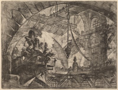 Prigionieri su una piattaforma sporgente da Giovanni Battista Piranesi