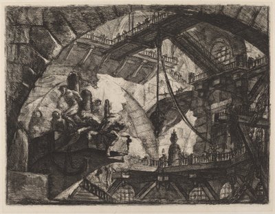 Prigionieri su una piattaforma sporgente da Giovanni Battista Piranesi