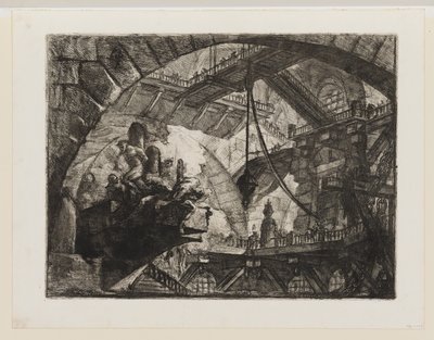 Prigionieri su una piattaforma sporgente da Giovanni Battista Piranesi