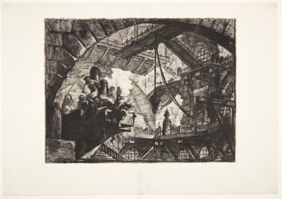 Prigionieri su una piattaforma sporgente da Giovanni Battista Piranesi