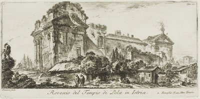Vista posteriore del Tempio di Pola in Istria. Vista posteriore di un altro tempio, tavola 22 da Alcune vedute di archi trionfali e altri monumenti da Giovanni Battista Piranesi