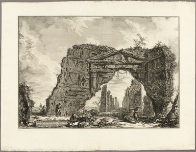 Resti di un portico coperto, o di un criptoportico, in una villa di Domiziano, a cinque miglia da Roma sulla strada per Frascati, da Vedute di Roma da Giovanni Battista Piranesi