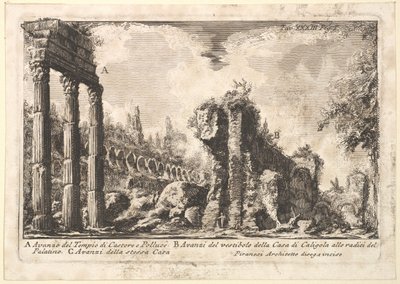 Resti del Tempio di Castore e Polluce... Avanzo del Tempio di Castore e P..., XVIII secolo da Giovanni Battista Piranesi