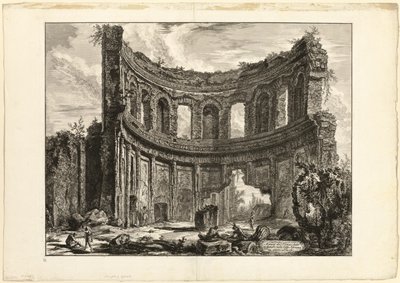 Resti del cosiddetto Tempio di Apollo a Villa Adriana, Tivoli, da Vedute di Roma da Giovanni Battista Piranesi