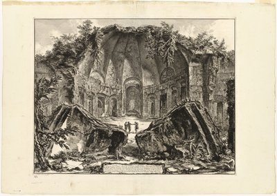 Resti del tempio del dio Canopo a Villa Adriana, Tivoli, da Vedute di Roma da Giovanni Battista Piranesi