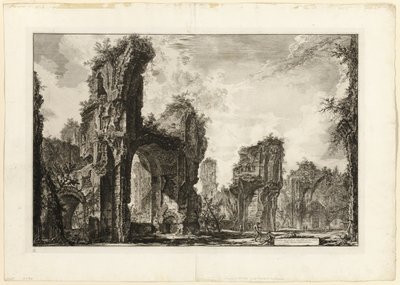 Rovine dello Xystus [un lungo portico aperto usato per esercizi atletici], la sala centrale delle Terme Antonine [Le Terme di Caracalla], da Vedute di Roma da Giovanni Battista Piranesi