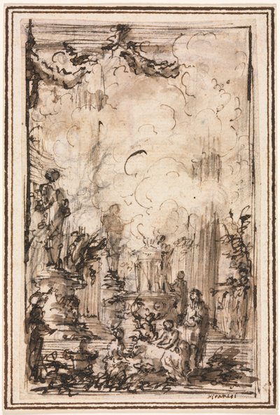 Offerta sacrificale in un tempio da Giovanni Battista Piranesi