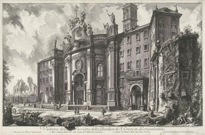 Santa Croce in Gerusalemme a Roma (Veduta della Facciata della Basilica di S. Croce in Gerusalemme) da Giovanni Battista Piranesi