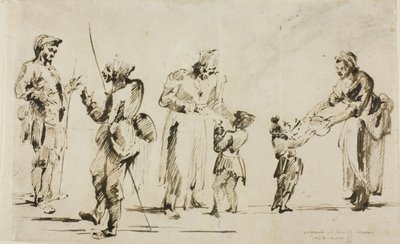 Foglio di Schizzi: Sei Figure da Giovanni Battista Piranesi