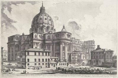 Basilica di San Pietro dalla Piazza della Sagrestia da Giovanni Battista Piranesi
