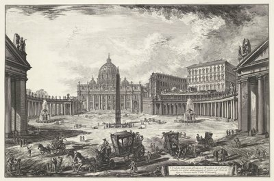 Piazza San Pietro con la Basilica di San Pietro in Vaticano (serie: Vedute di Roma) da Giovanni Battista Piranesi