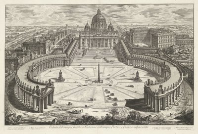 Piazza San Pietro con la Basilica di San Pietro in Vaticano da Giovanni Battista Piranesi