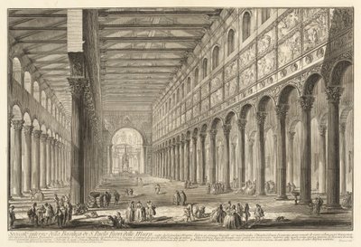 Sezione Interna della Basilica di S. Paolo fuori le Mura da Giovanni Battista Piranesi