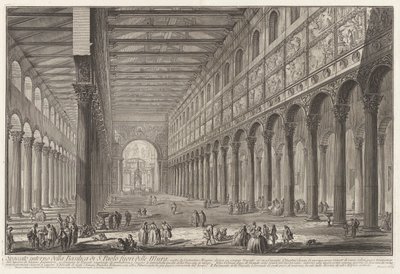 Spaccato interno della Basilica di S. Paolo fuori delle Mura da Giovanni Battista Piranesi