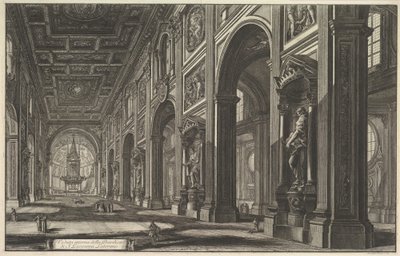 St. Giovanni in Laterano, Interior, from "Vedute di Roma" (Views of Rome) da Giovanni Battista Piranesi