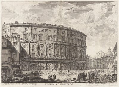 Teatro di Marcello. Questo fu fabricato da Augusto, e dedicato a Marcello suo Nipote, da Vedute di Roma da Giovanni Battista Piranesi