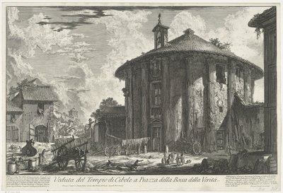 Tempio di Ercole Invictus a Roma (Vedute di Roma disegnate e incise da Giambattista Piranesi architetto veneziano) da Giovanni Battista Piranesi