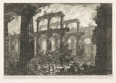 Tempio di Nettuno a Paestum (Diverse vedute di alcuni resti di tre grandi edifici ancora in piedi a Paestum) da Giovanni Battista Piranesi