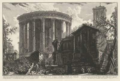 Tempio di Vesta e Tempio della Sibilla Tiburtina a Tivoli da Giovanni Battista Piranesi