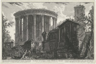 Tempio di Vesta e Tempio della Sibilla Tiburtina a Tivoli da Giovanni Battista Piranesi
