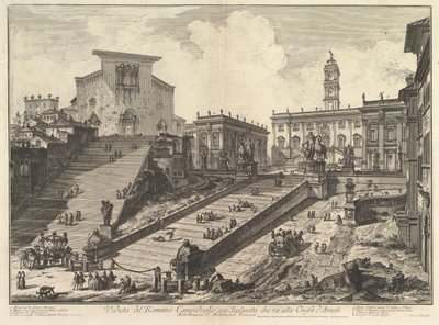 Il Campidoglio e i gradini di S. Maria in Aracoeli Veduta del Romano Campidoglio da Giovanni Battista Piranesi