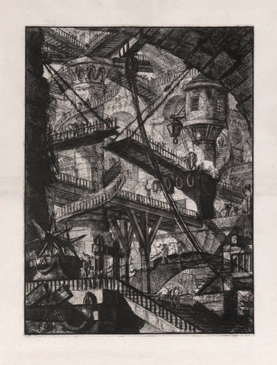 Il ponte levatoio, tavola 7 da Carceri da Giovanni Battista Piranesi