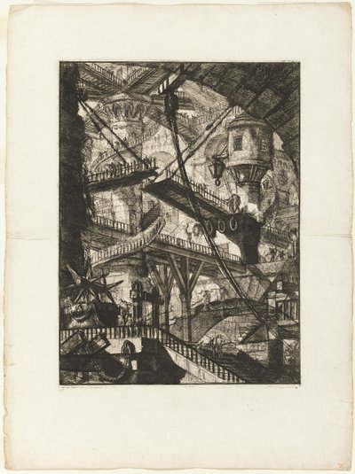 Il Ponte Levatoio, tavola 7 da Prigioni Immaginarie da Giovanni Battista Piranesi