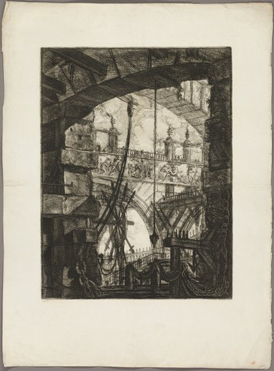 La grande piazza, tavola 4 da Prigioni Immaginarie da Giovanni Battista Piranesi