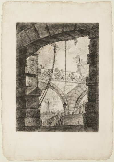 La Grande Piazza, tavola 4 da Prigioni Immaginarie da Giovanni Battista Piranesi