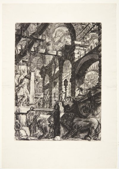 I bassorilievi del leone da Giovanni Battista Piranesi