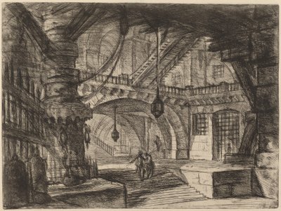 Il molo con catene da Giovanni Battista Piranesi