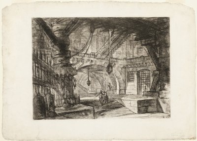 Il molo con catene, tavola 16 da Prigioni immaginarie da Giovanni Battista Piranesi