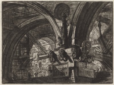 Il molo con una lampada da Giovanni Battista Piranesi